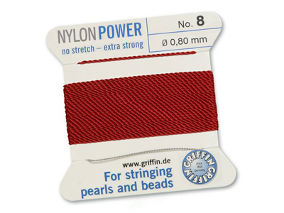 Perlseide, Knüpfseide aus Nylon Granatrot