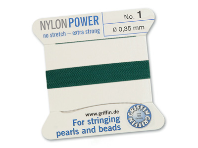 Perlseide, Knüpfseide aus Nylon Grün