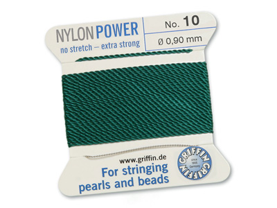 Perlseide, Knüpfseide aus Nylon Grün