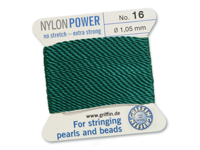 Perlseide, Knüpfseide aus Nylon Grün