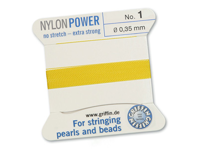Perlseide, Knüpfseide aus Nylon Hellgelb