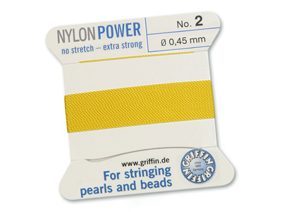 Perlseide, Knüpfseide aus Nylon Hellgelb