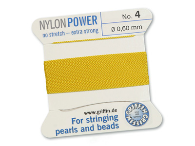 Perlseide, Knüpfseide aus Nylon Hellgelb