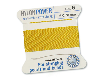 Perlseide, Knüpfseide aus Nylon Hellgelb