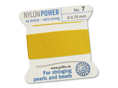 Perlseide, Knüpfseide aus Nylon Hellgelb