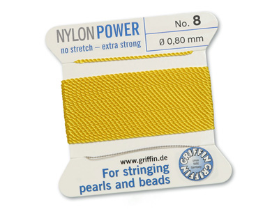 Perlseide, Knüpfseide aus Nylon Hellgelb