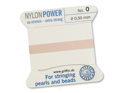 Perlseide, Knüpfseide aus Nylon Hellrosa