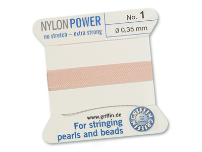 Perlseide, Knüpfseide aus Nylon Hellrosa