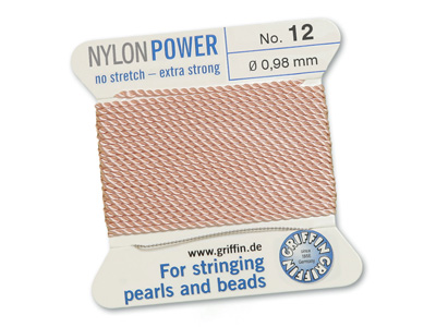 Perlseide, Knüpfseide aus Nylon Hellrosa