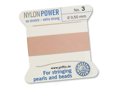 Perlseide, Knüpfseide aus Nylon Hellrosa