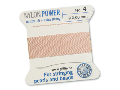 Perlseide, Knüpfseide aus Nylon Hellrosa