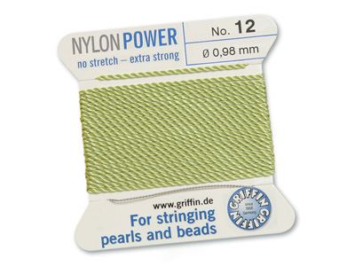 Perlseide, Knüpfseide aus Nylon Jadegrün