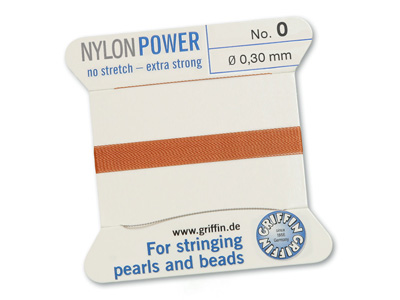 Perlseide, Knüpfseide aus Nylon Karneol