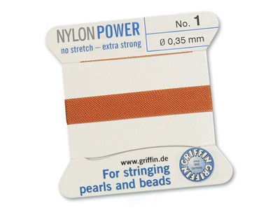 Perlseide, Knüpfseide aus Nylon Karneol