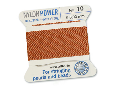 Perlseide, Knüpfseide aus Nylon Karneol