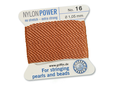 Perlseide, Knüpfseide aus Nylon Karneol