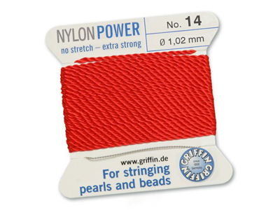 Perlseide, Knüpfseide aus Nylon Rot