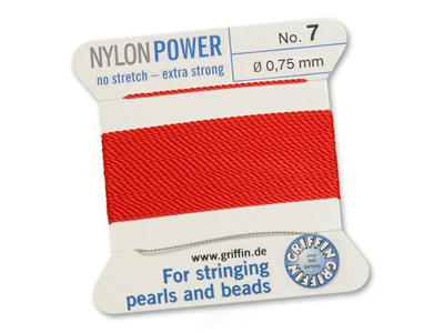 Perlseide, Knüpfseide aus Nylon Rot