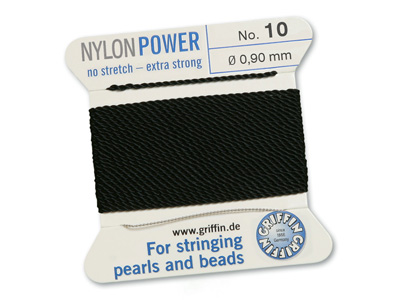 Perlseide, Knüpfseide aus Nylon Schwarz