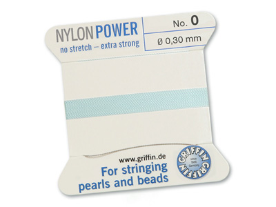 Perlseide, Knüpfseide aus Nylon Türkis