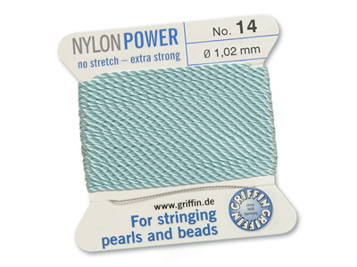Perlseide, Knüpfseide aus Nylon Türkis