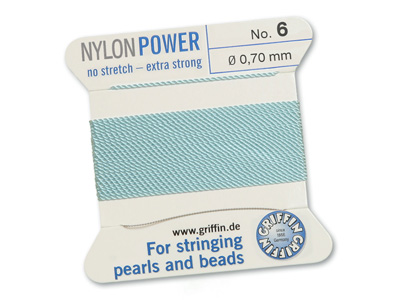 Perlseide, Knüpfseide aus Nylon Türkis