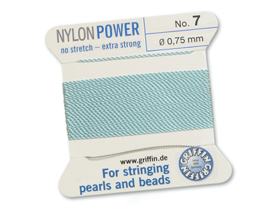 Perlseide, Knüpfseide aus Nylon Türkis