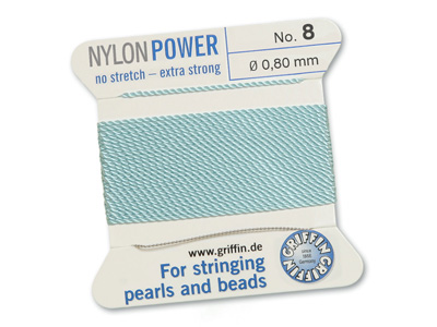 Perlseide, Knüpfseide aus Nylon Türkis