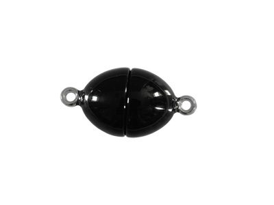 schwarze glänzende Polaris Magnetschliesse, Bild 1