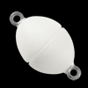 Polaris Magnetschließe oval 14x26mm, Weiß mattiert