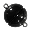 Polaris Magnetschließe rund 18mm, Schwarz glänzend