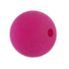 6 Stk. Polarisperlen rund 14mm Fuchsia mattiert