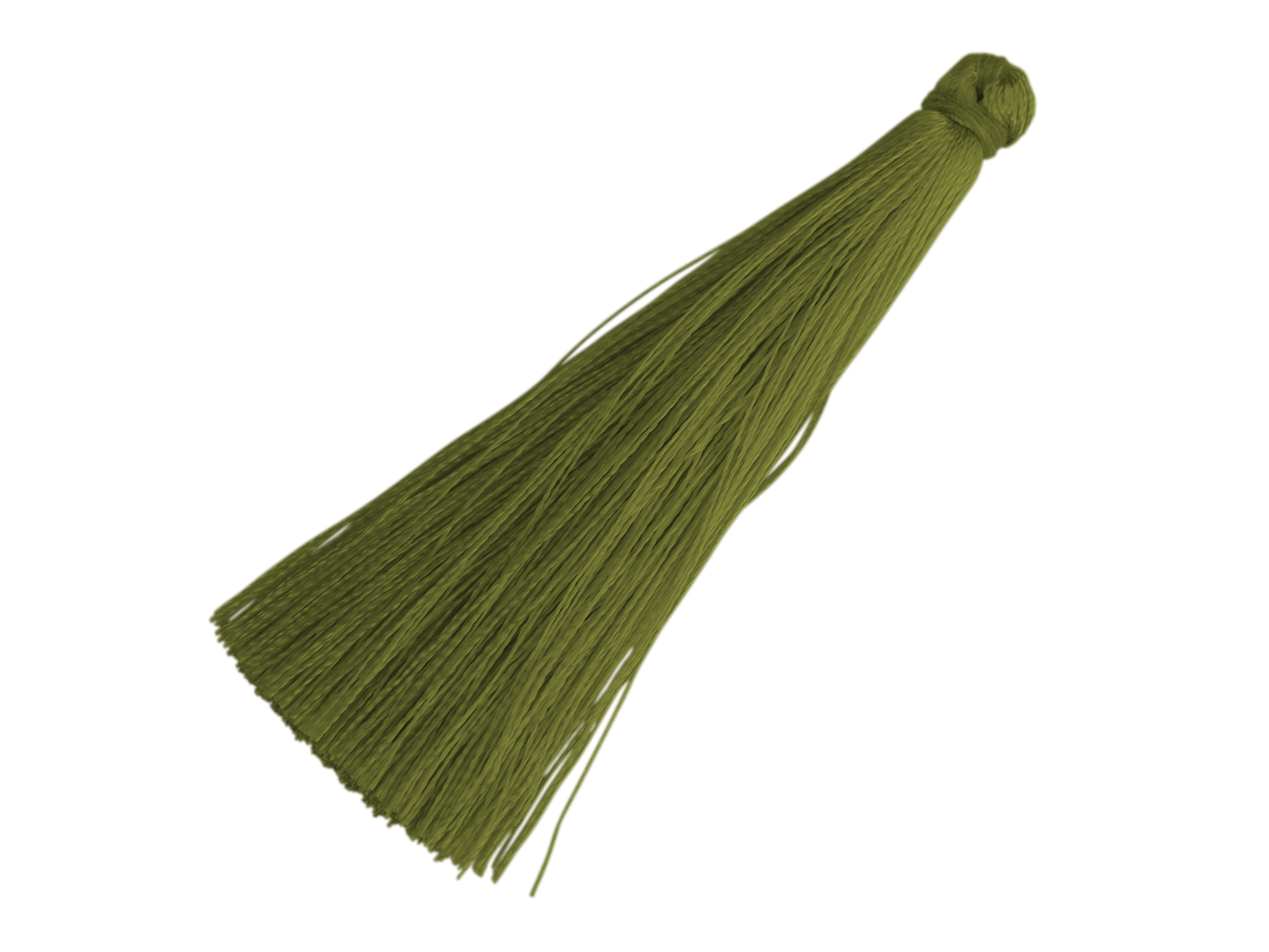 olivegrüne Quaste 6,5cm zum Basteln und Schmuckmachen