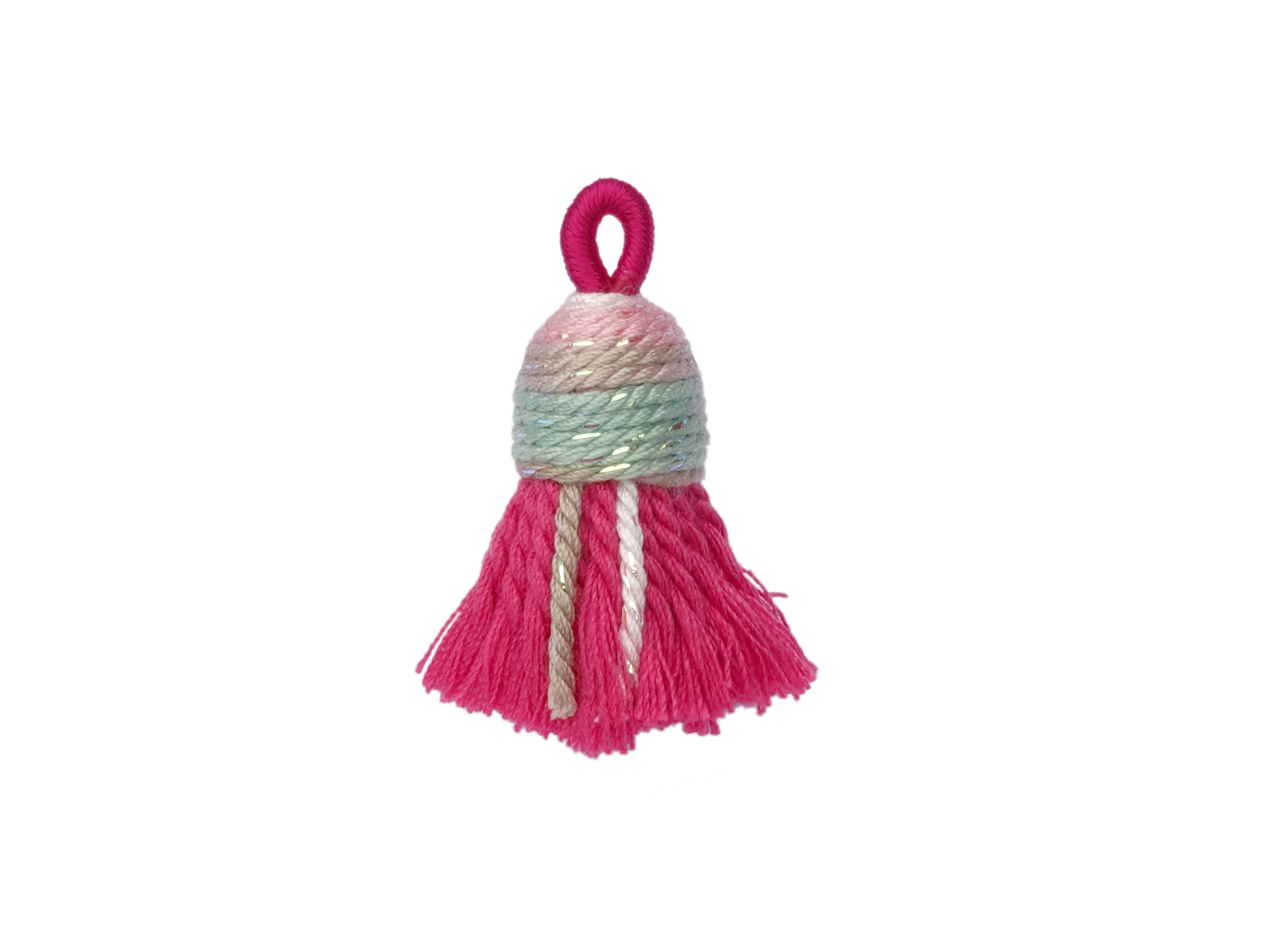 hochwertige pinke Quaste zum Basteln und Schmuckmachen