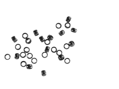 schwarze 2mm Quetschperlen