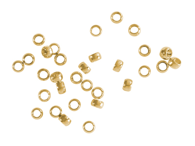 goldene Messing Quetschperlen 2,5mm für Schmuckdraht