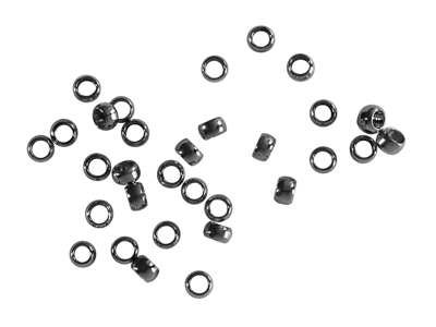 schwarze 2,5mm Quetschperlen