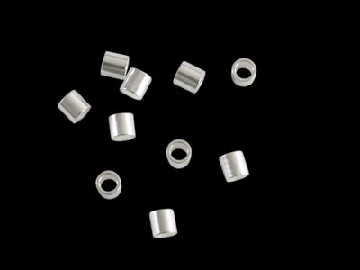 echt silberne Quetschröhrchen 2x2mm zum Schmuckmachen