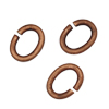 10 Stk. offene Ovalösen 6x4,5x0,9mm, Antik-Kupfer