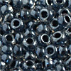 1 Dose (ca.17g.) Rocailles 9/0 ~2,5mm Kristall innen schwarz gefärbt mit Luster