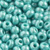 1 Dose (ca.17g.) Rocailles 9/0 ~2,5mm Türkisgrün opak mit Luster