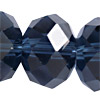 1 Strang facettierte Rondellen ~9x12mm Montana Blau