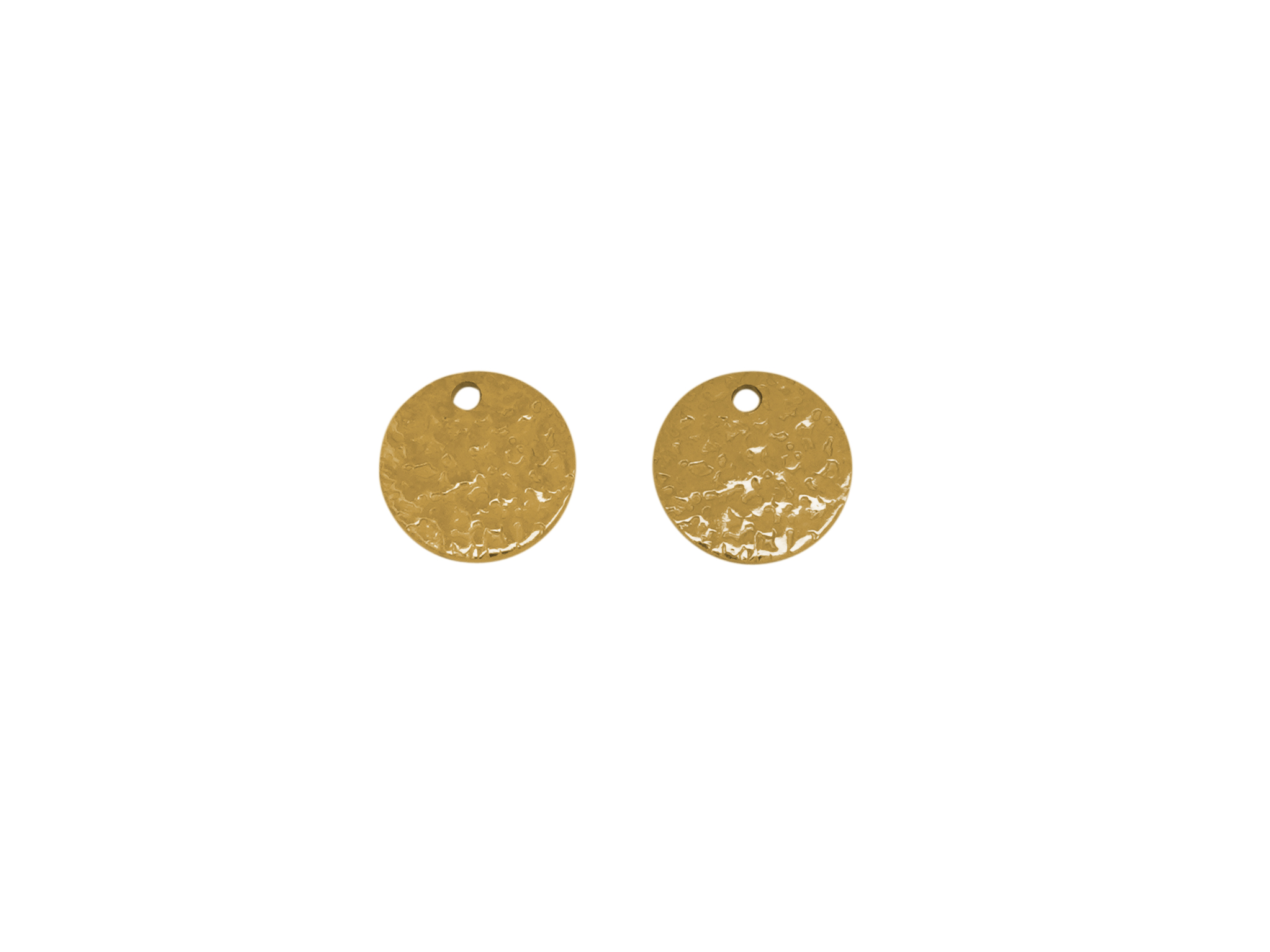 goldenes gehämmertes 10mm Metallplättchen zum Schmuck machen