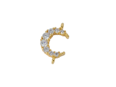 kleiner goldener Mondanhänger zum DIY Schmuck machen