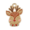 Schmuckanhänger aus Metall, Weihnachtshirsch ~21x15mm