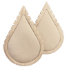 2 Stk. Holz Schmuckdisplays für Halskettchen, tropfenförmig 26x17cm