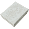 weiße Schmuckschachtel mit Ornamenten 9x7x3cm