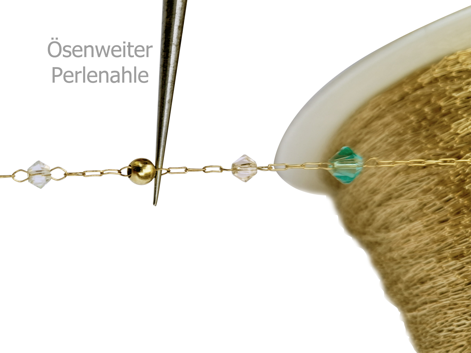 Schmuck machen mit einer Perlenahle