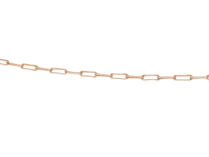ulatra feines Edelstahlkettchen rosegold zum Basteln von Arm