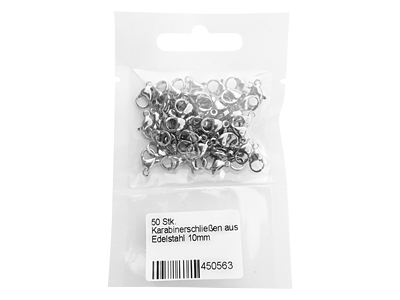 10mm Karabinerschließen aus Edelstahl günstige Großpackung